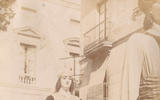 Gegants de Tarragona a la plaça de la Font. (cap a 1900). Autor: desconegut.